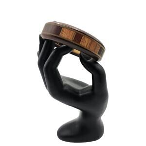 Vintage Wood Inlaid Bangle Bracelet